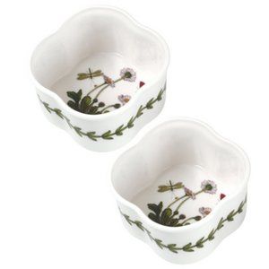 Portmeirion Botanic Garden Scalloped-Shaped Porcelain Ramekins (Daisy) 2pc, Gift